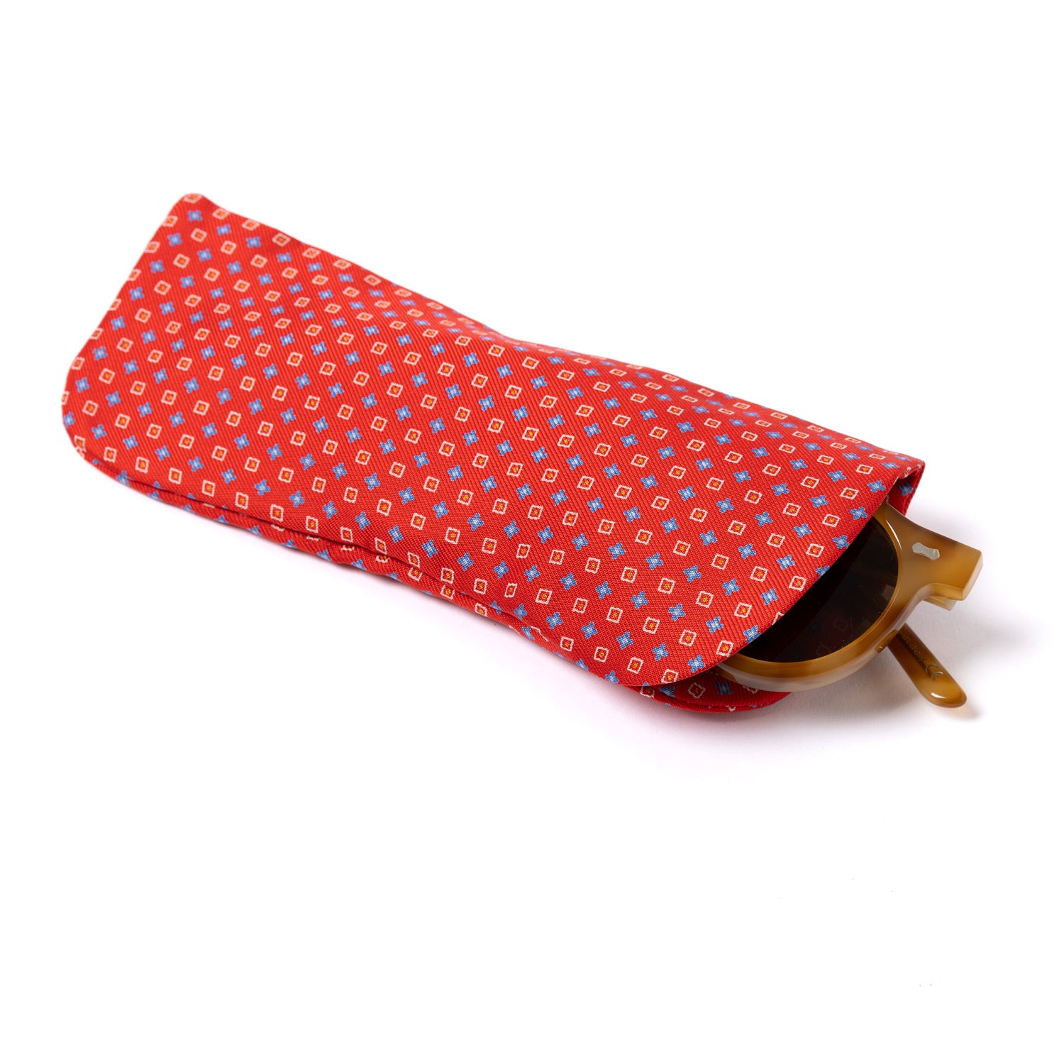Brillenetui "Silk Case" aus bedruckter Seide - Handarbeit